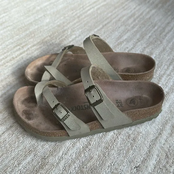 Birkenstock Mayari Vegan Faded Khaki Birkibuc™ EU 37 | 6.5
