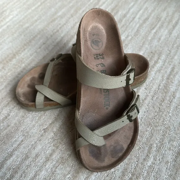 Birkenstock Mayari Vegan Faded Khaki Birkibuc™ EU 37 | 6.5
