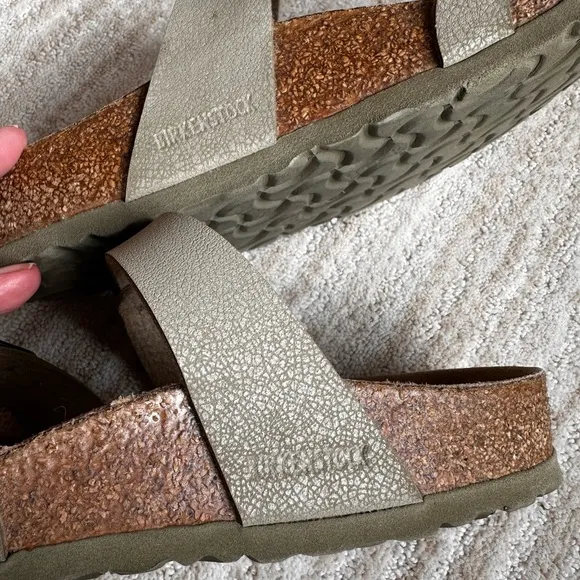Birkenstock Mayari Vegan Faded Khaki Birkibuc™ EU 37 | 6.5