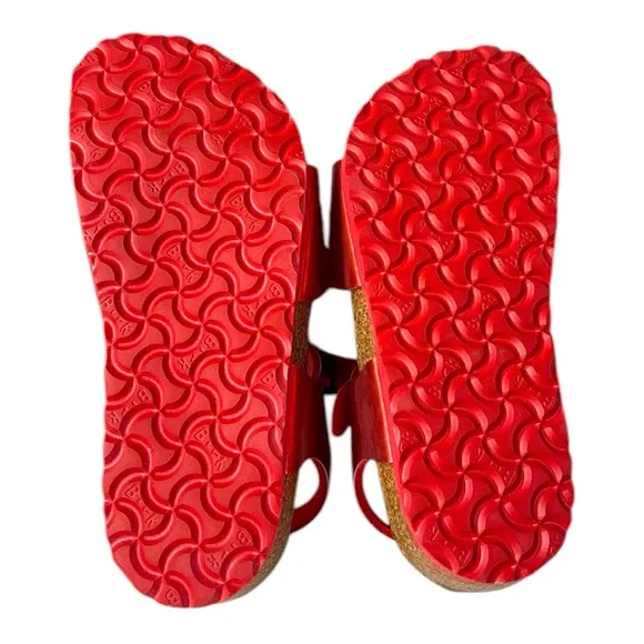Birkenstock Rio Kids Sandals - Soft Metallic Red - Size 26 (US 8-8.5 Toddler)