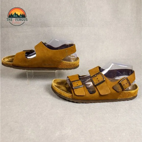 Birkenstock Slingback Sandal Brown Buckle Strap Cork Unisex Mens Women's Size 42