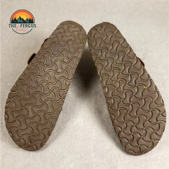 Birkenstock Slingback Sandal Brown Buckle Strap Cork Unisex Mens Women's Size 42
