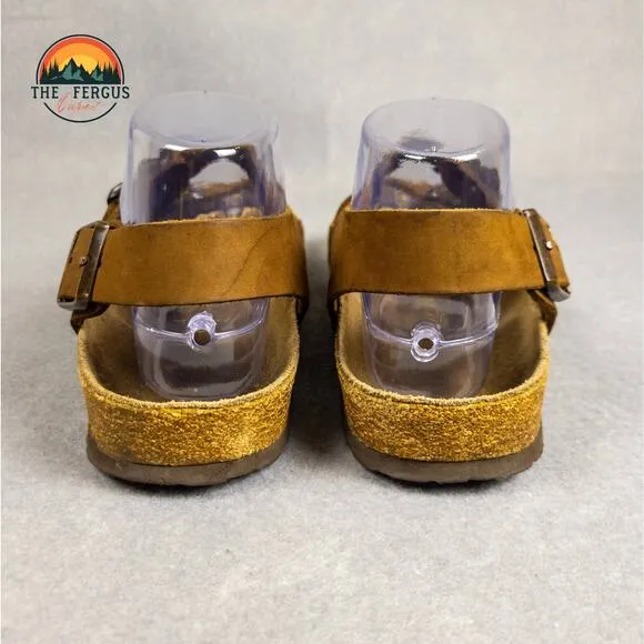 Birkenstock Slingback Sandal Brown Buckle Strap Cork Unisex Mens Women's Size 42