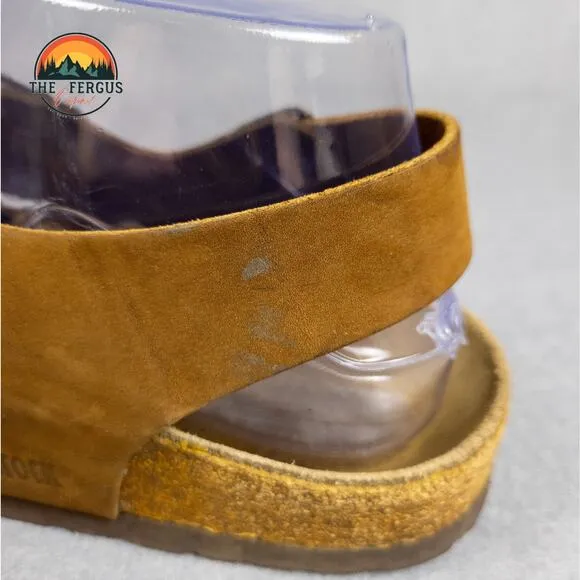 Birkenstock Slingback Sandal Brown Buckle Strap Cork Unisex Mens Women's Size 42