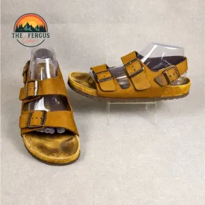 Birkenstock Slingback Sandal Brown Buckle Strap Cork Unisex Mens Women's Size 42
