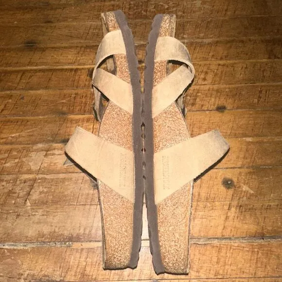 Birkenstock strappy tan ortho arch support 38 sandals