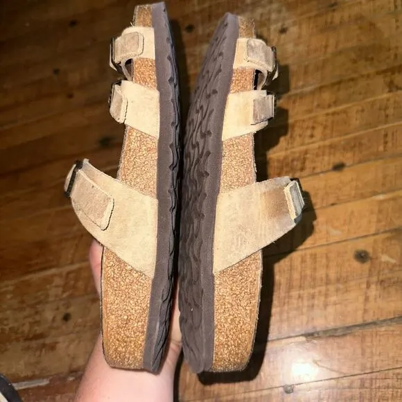 Birkenstock strappy tan ortho arch support 38 sandals