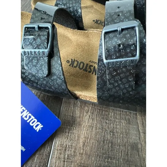 Birkenstock Sydney Sandals Magic Snake Glitter Black Navy Birko-Flor EU37 W6