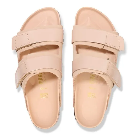 Birkenstock Uji High-Shine Nubuck Sandals in New Beige (40)