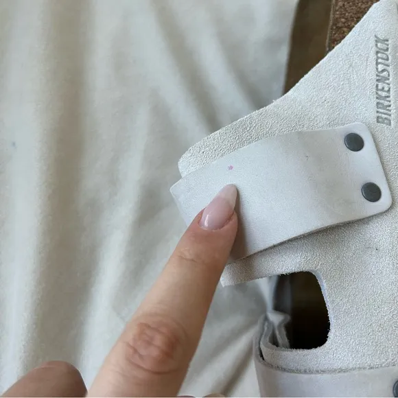 Birkenstock Uji Nubuck/Suede Leather in Antique White.  Sz: EU41/US 10 NWOT