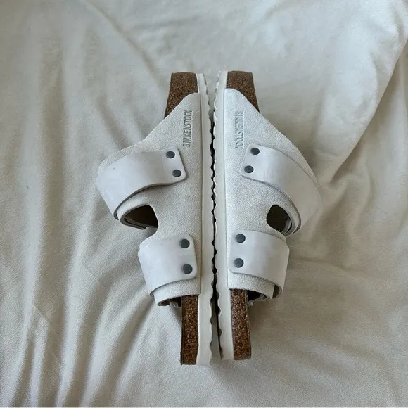 Birkenstock Uji Nubuck/Suede Leather in Antique White.  Sz: EU41/US 10 NWOT