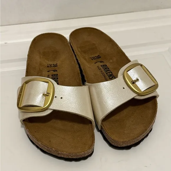 Birkenstock women sandal marid pearl color new