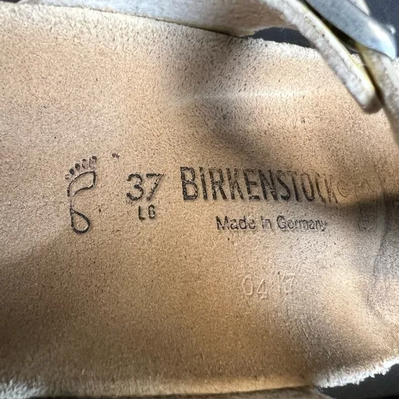 Birkenstock Yellow Sandals with Cork Footbed Women’s US Size 6 Euro 37
