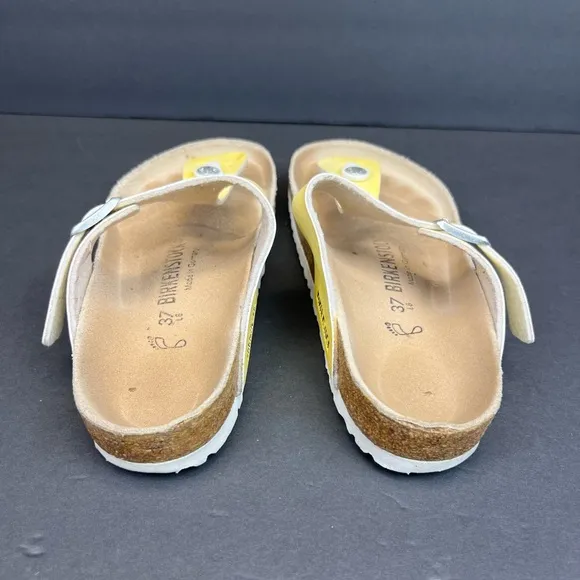 Birkenstock Yellow Sandals with Cork Footbed Women’s US Size 6 Euro 37