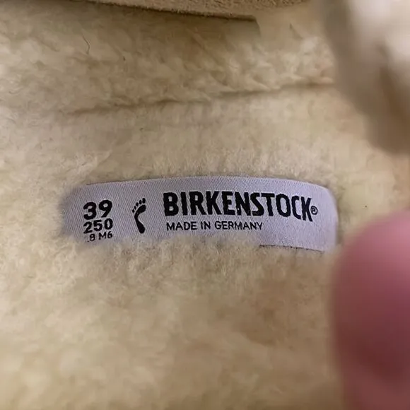 Birkenstock Arizona Big Buckle Shearling Sandals Yellow EU 39/US Women 8/UK 5.5