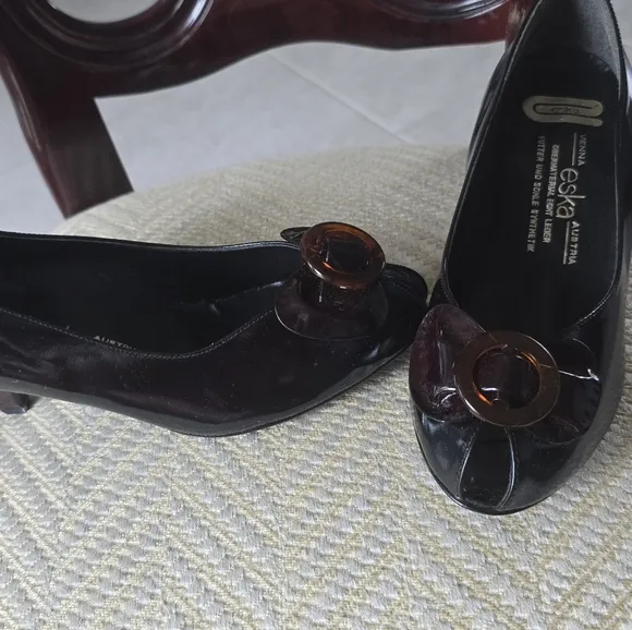 Black Women's Shoes with Brown Accents