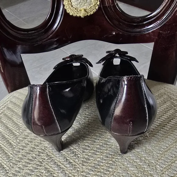 Black Women's Shoes with Brown Accents