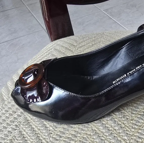 Black Women's Shoes with Brown Accents