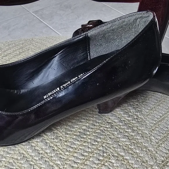 Black Women's Shoes with Brown Accents