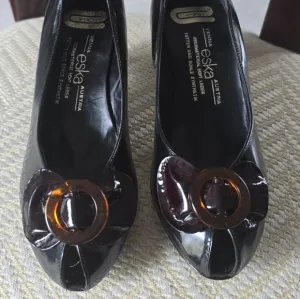 Black Women's Shoes with Brown Accents