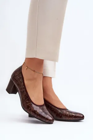 Block heel pumps
