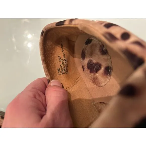 B.O.C Women's Hailey Slip-On Comfort Loafer Leopard Size 7.5M