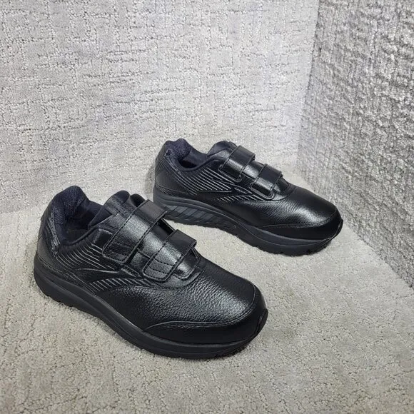 Brooks Addiction Walker 2 Men's Size US 9.5 Black Leather Sneakers 1203091D072