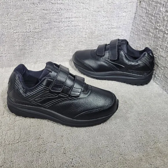 Brooks Addiction Walker 2 Men's Size US 9.5 Black Leather Sneakers 1203091D072
