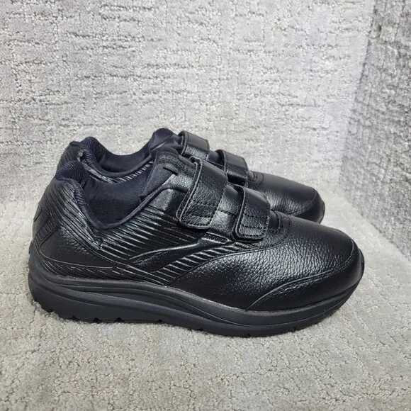 Brooks Addiction Walker 2 Men's Size US 9.5 Black Leather Sneakers 1203091D072