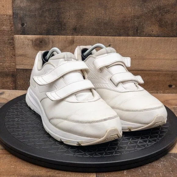 BROOKS ADDICTION WLK MENS ATHLETIC SHOES DOUBLE STRAP WHITE LEATHER SIZE 13EEEE