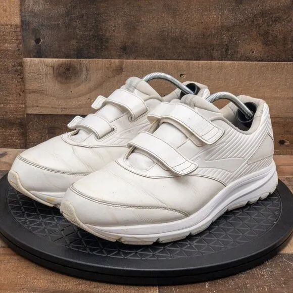 BROOKS ADDICTION WLK MENS ATHLETIC SHOES DOUBLE STRAP WHITE LEATHER SIZE 13EEEE