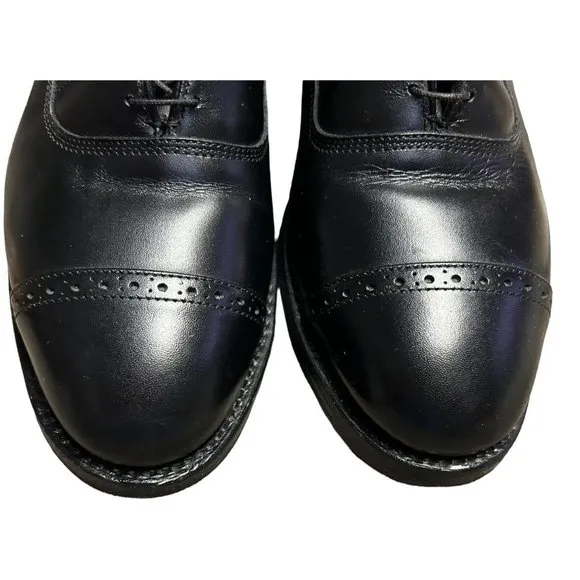 Brooks Brothers Alden Black Classic Cap Toe Oxford Shoes Mens Size 9.5 D