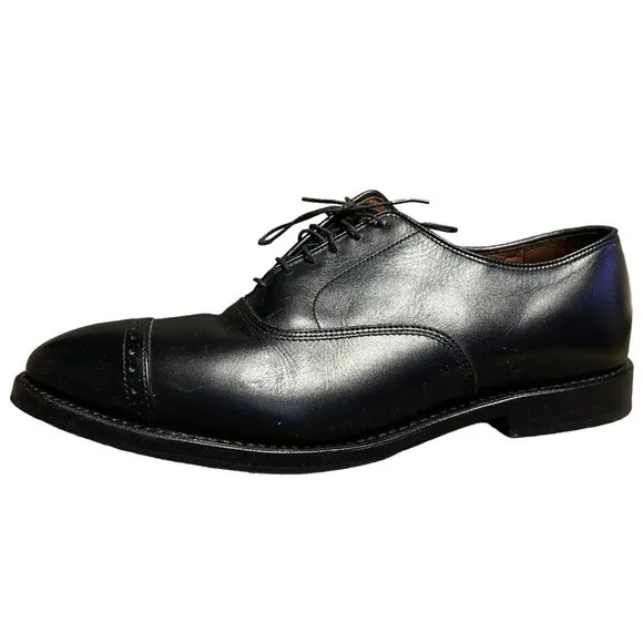 Brooks Brothers Alden Black Classic Cap Toe Oxford Shoes Mens Size 9.5 D