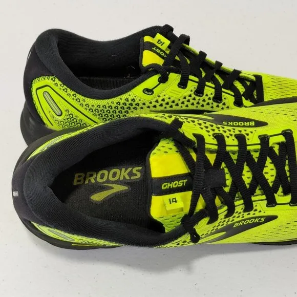 Brooks Ghost 14 Neutral Running Shoe Men's Size 9 Bright Neon