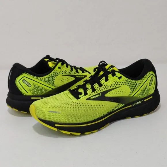 Brooks Ghost 14 Neutral Running Shoe Men's Size 9 Bright Neon