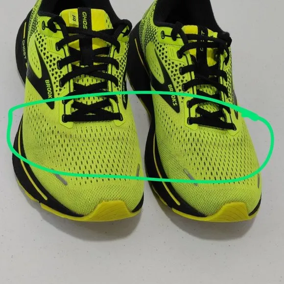 Brooks Ghost 14 Neutral Running Shoe Men's Size 9 Bright Neon