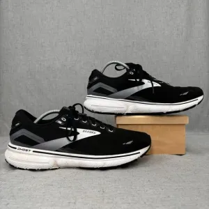 Brooks Ghost 15 Running Shoes Black White Mesh Rubber Lace Up Men's 11