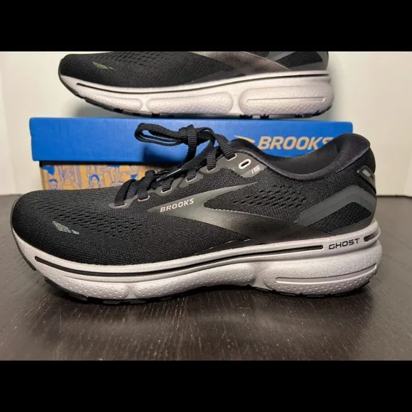 Brooks Ghost 15 Running Shoes Sneakers Black/Rose Gold Womans Size 8.5