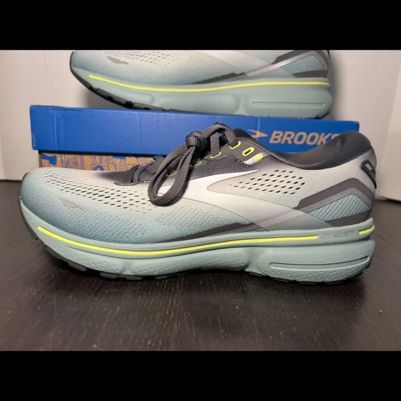 Brooks Ghost 15 Running Shoes Sneakers Gray/Oyster/Cloud Blue Mens Size 8.5D