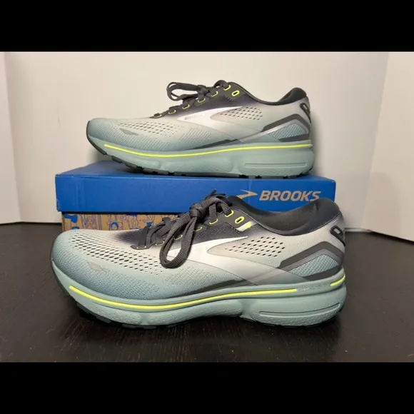 Brooks Ghost 15 Running Shoes Sneakers Gray/Oyster/Cloud Blue Mens Size 8.5D
