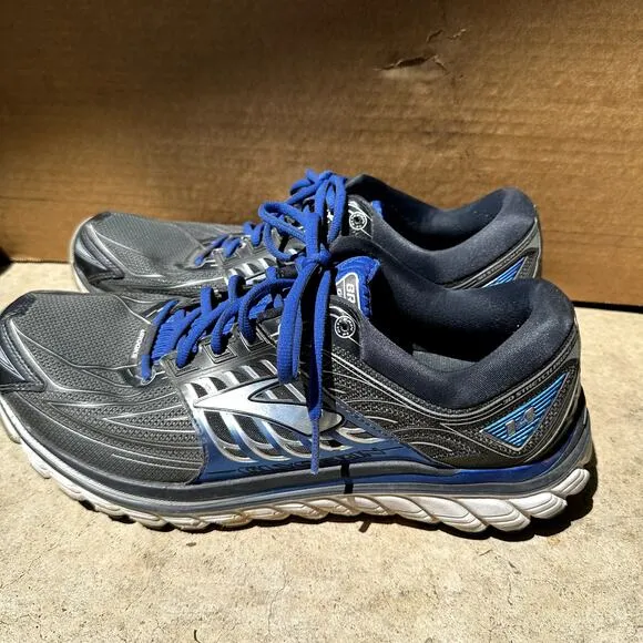 Brooks Glycerin 14 Running Shoes Athletic Low Top Lace up Black Blue 11.5 D