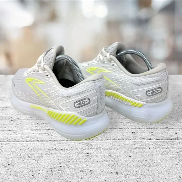 Brooks Glycerin GTS 20 Mens Size 8.5 White Athletic‎ Shoes Sneakers 1103831D135