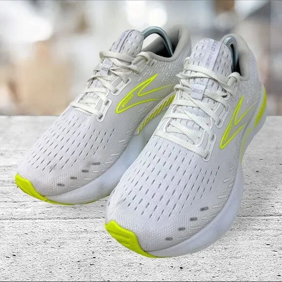 Brooks Glycerin GTS 20 Mens Size 8.5 White Athletic‎ Shoes Sneakers 1103831D135