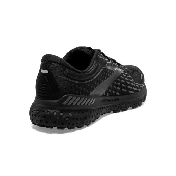 BROOKS MEN'S ADRENALINE GTS 21 RUNNING SHOE - BLACK/BLACK/EBONY - 9
