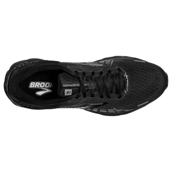 BROOKS MEN'S ADRENALINE GTS 21 RUNNING SHOE - BLACK/BLACK/EBONY - 9