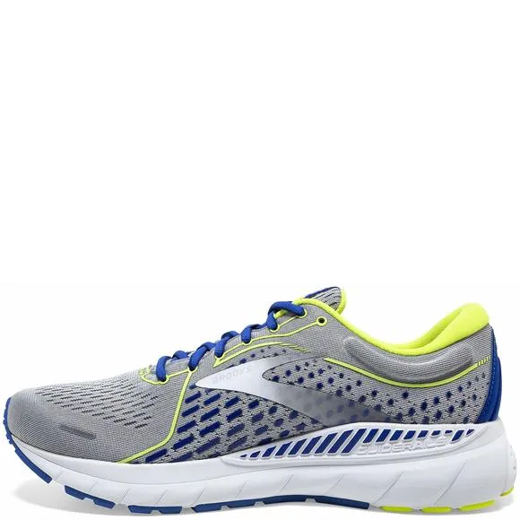 BROOKS MEN'S ADRENALINE GTS 21 RUNNING SHOE - GREY/WHITE/INDIGO - 8