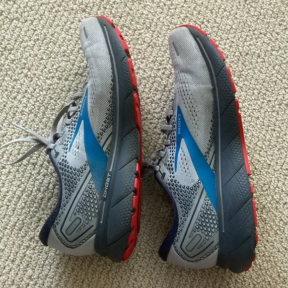 Brooks Men’s Ghost 14 Sneakers Tennis Shoes Size 11 EUC Grey Blue GUC Run Train