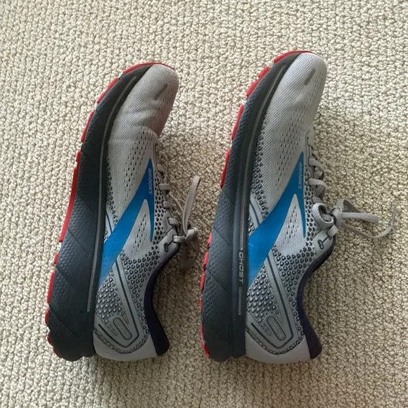 Brooks Men’s Ghost 14 Sneakers Tennis Shoes Size 11 EUC Grey Blue GUC Run Train