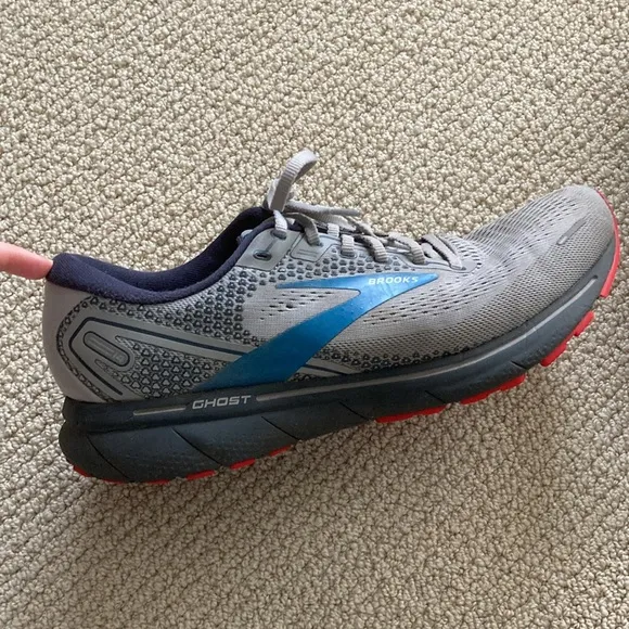 Brooks Men’s Ghost 14 Sneakers Tennis Shoes Size 11 EUC Grey Blue GUC Run Train
