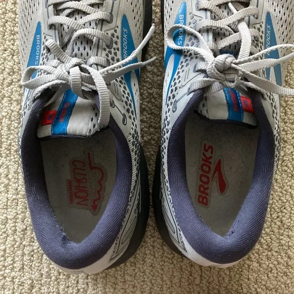 Brooks Men’s Ghost 14 Sneakers Tennis Shoes Size 11 EUC Grey Blue GUC Run Train